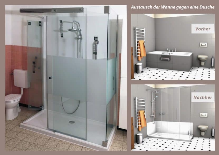 Umbau der Badewanne zur Dusche